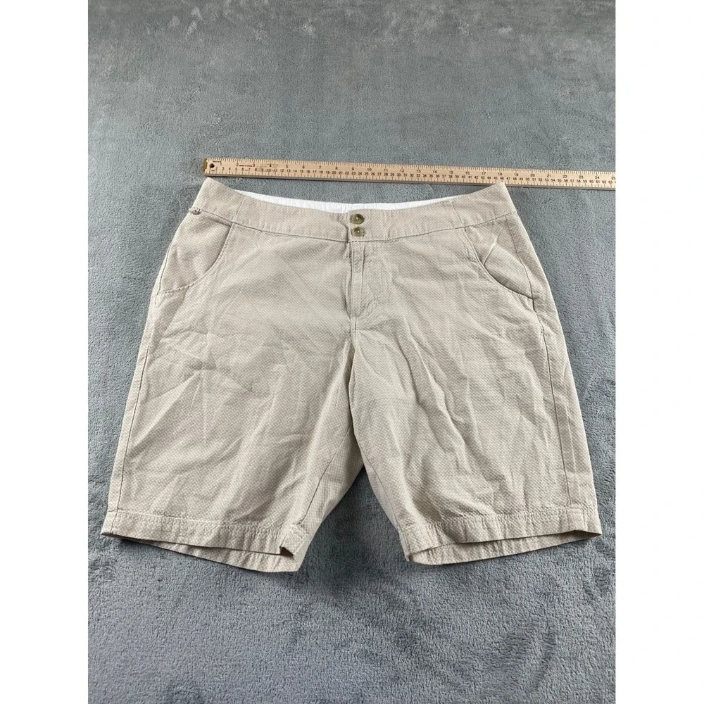 Columbia Omni-Shade Mens Shorts Tan Khaki Micro Dot Sun Protection Size 37x10